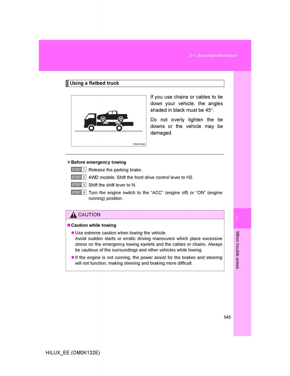 Toyota Hilux VII 7 owners manual / page 545