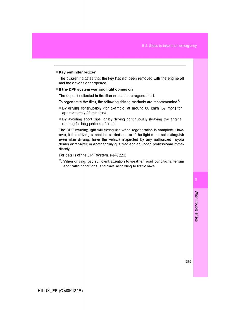 Toyota Hilux VII 7 owners manual / page 555