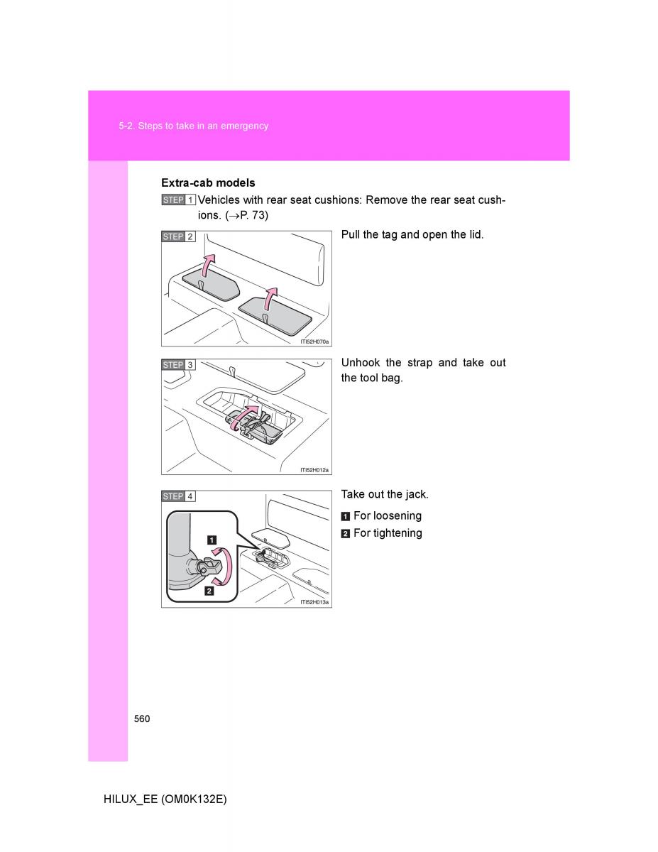 Toyota Hilux VII 7 owners manual / page 560