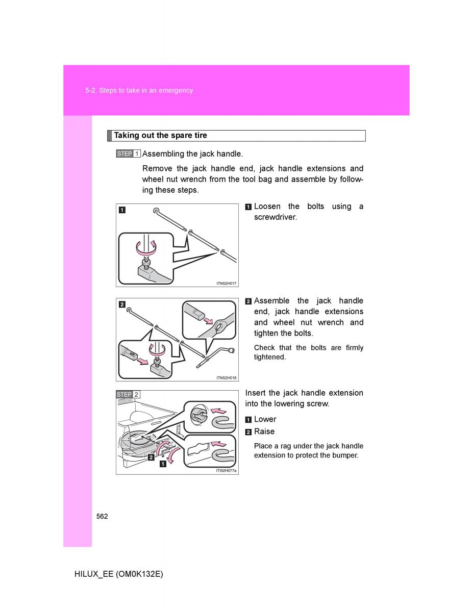 Toyota Hilux VII 7 owners manual / page 562