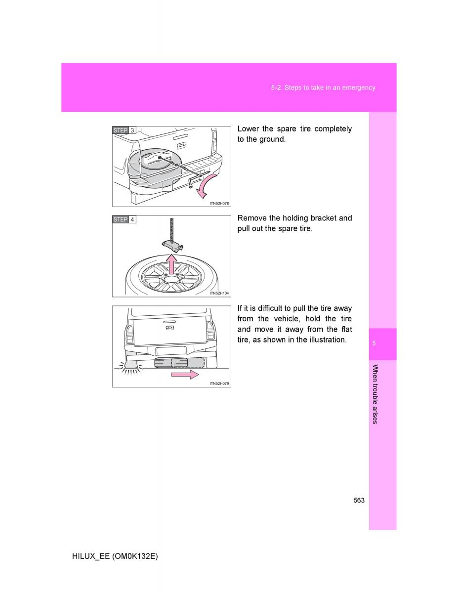 Toyota Hilux VII 7 owners manual / page 563