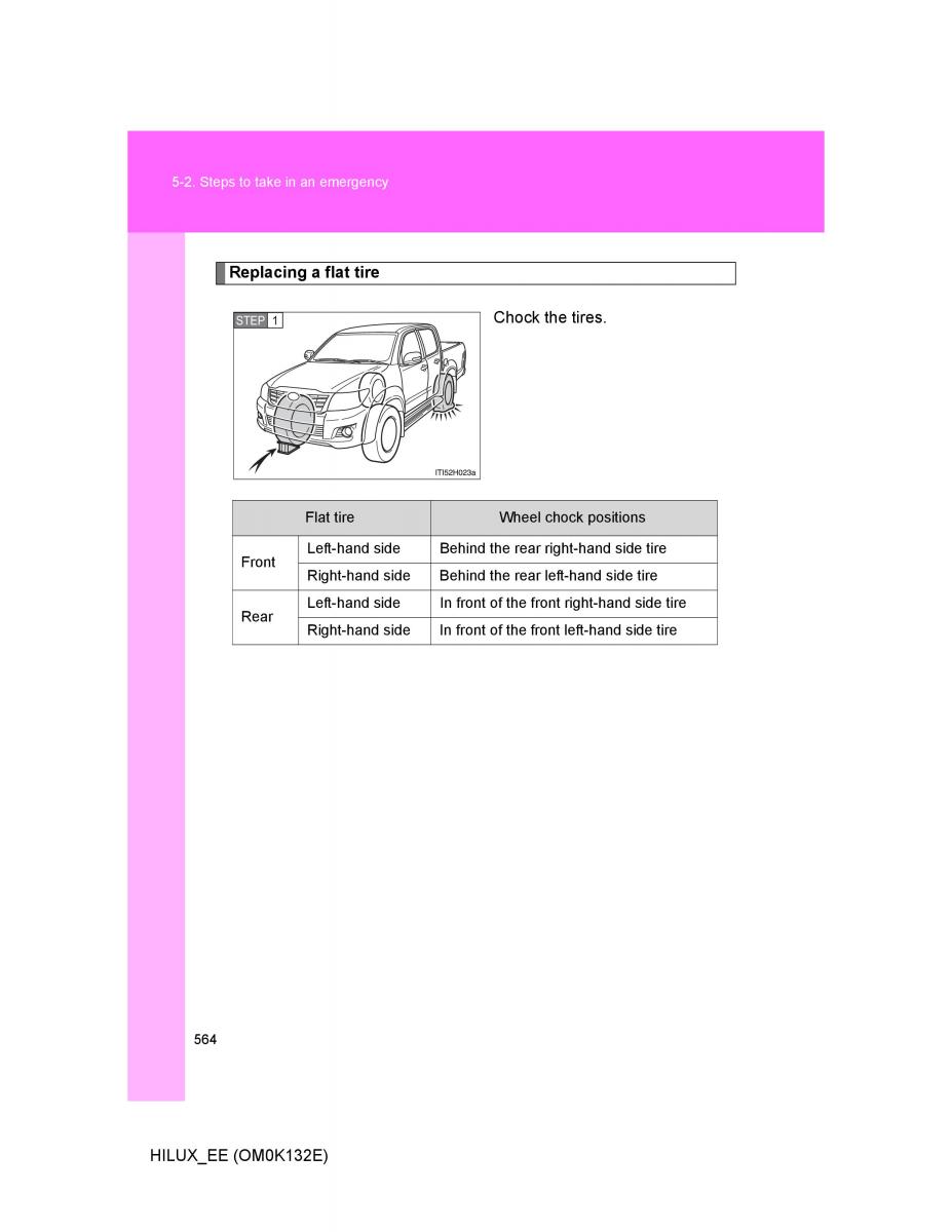 Toyota Hilux VII 7 owners manual / page 564