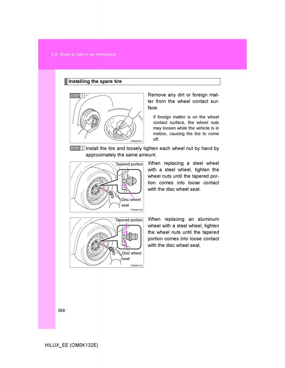 Toyota Hilux VII 7 owners manual / page 568