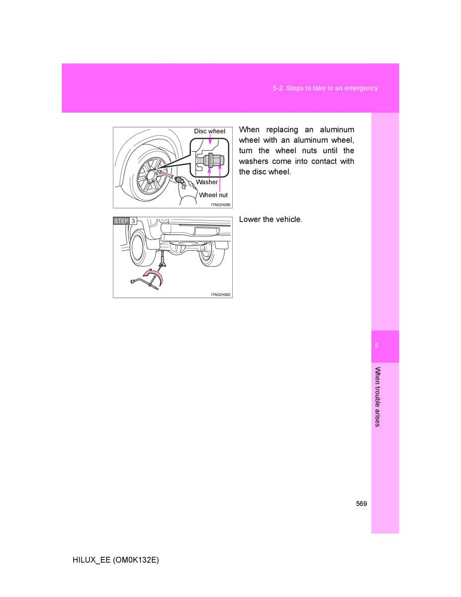 Toyota Hilux VII 7 owners manual / page 569