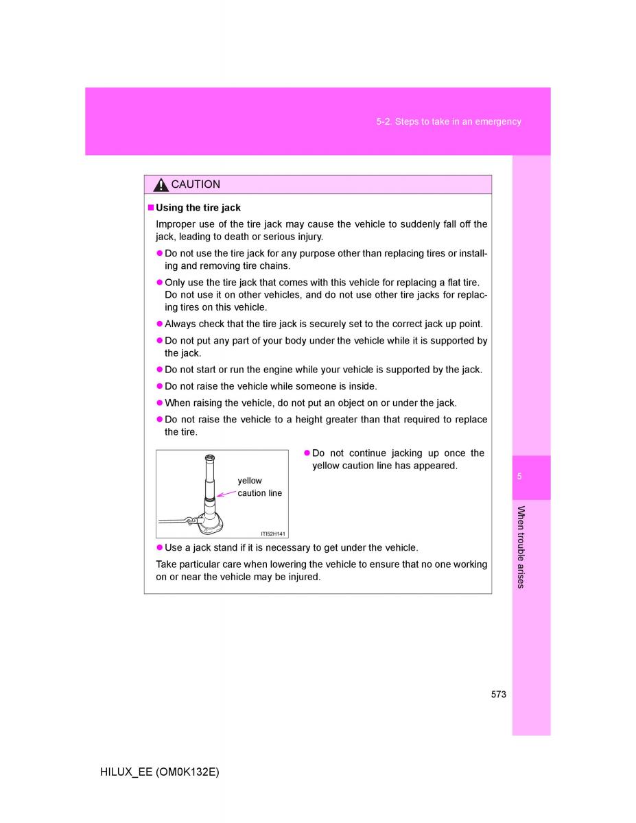 Toyota Hilux VII 7 owners manual / page 573