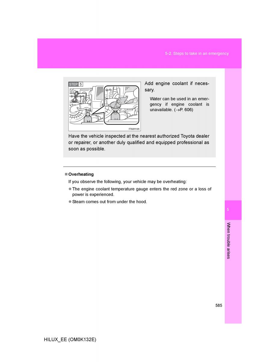 Toyota Hilux VII 7 owners manual / page 585