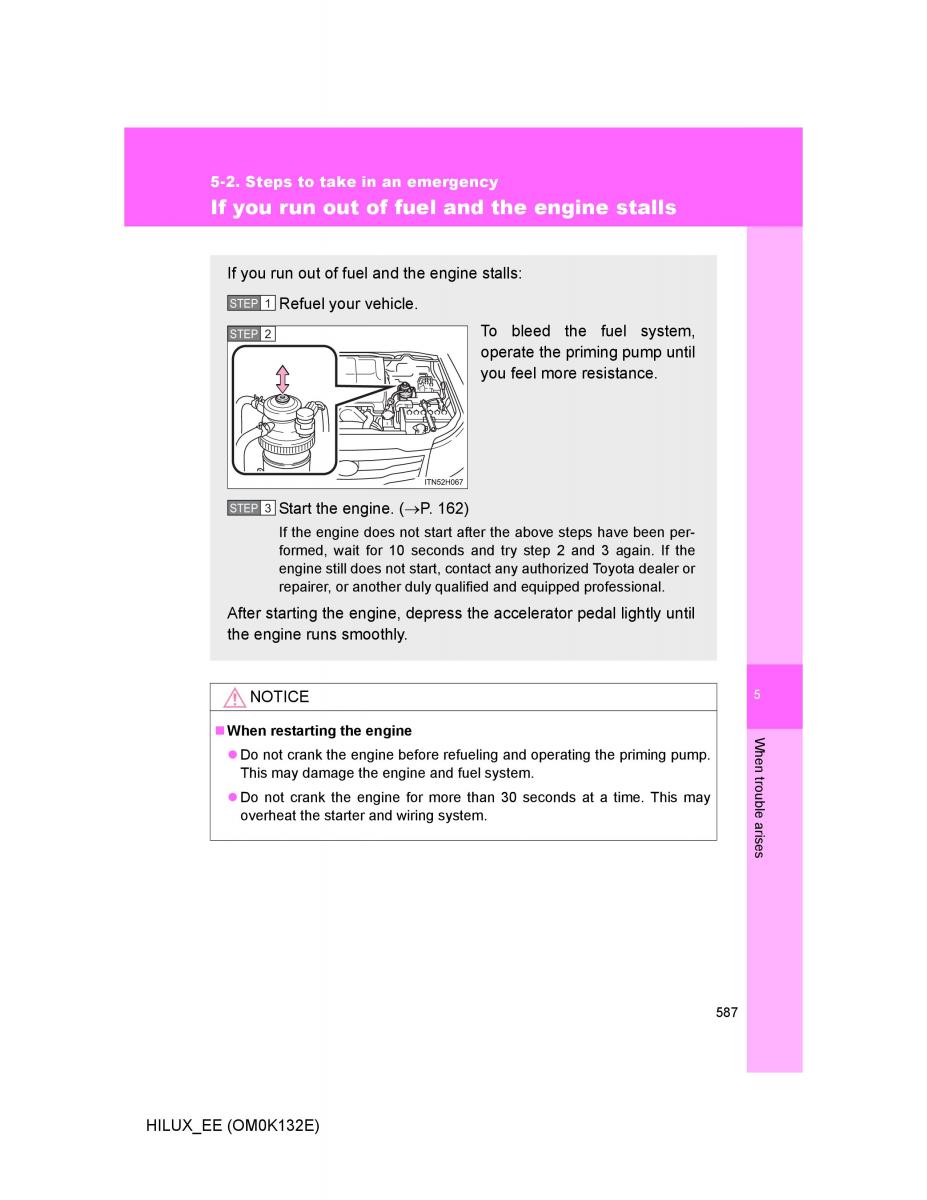 Toyota Hilux VII 7 owners manual / page 587