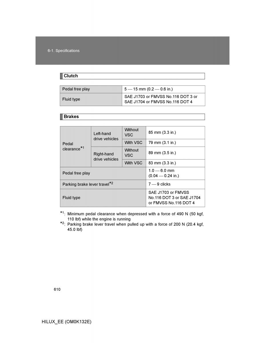 Toyota Hilux VII 7 owners manual / page 610