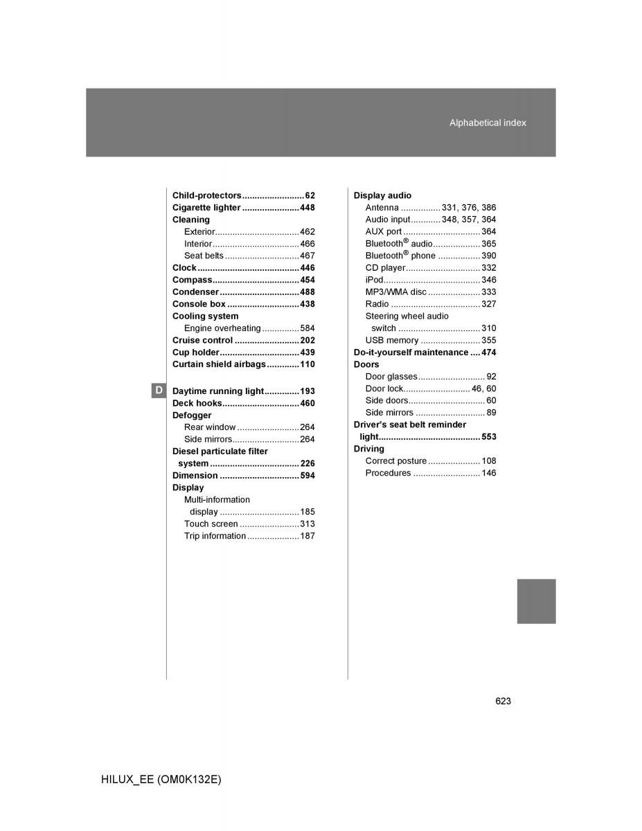 Toyota Hilux VII 7 owners manual / page 623