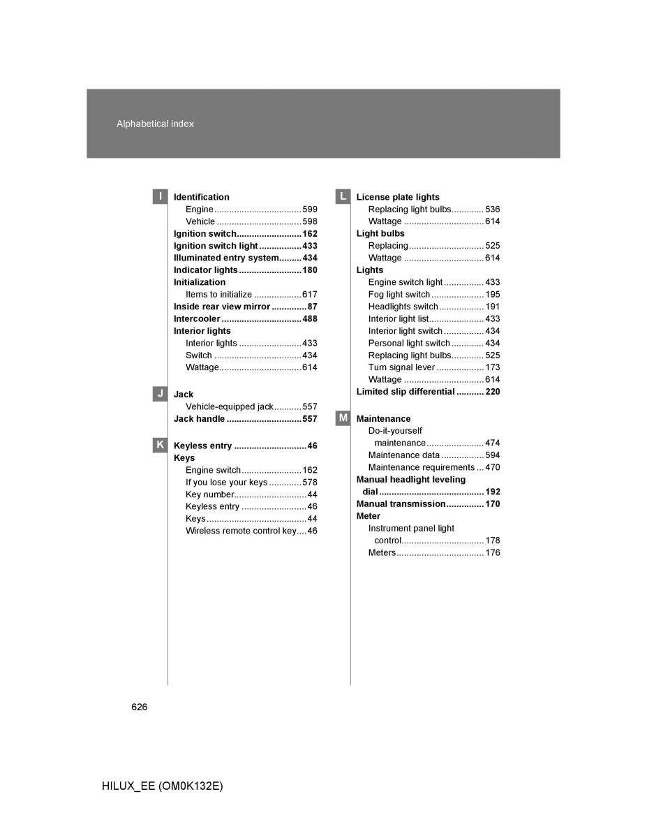 Toyota Hilux VII 7 owners manual / page 626