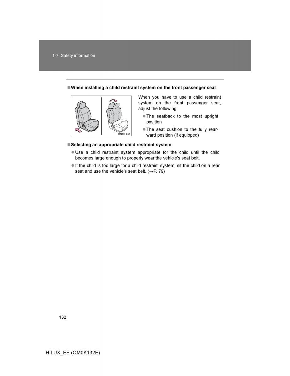 Toyota Hilux VII 7 owners manual / page 132