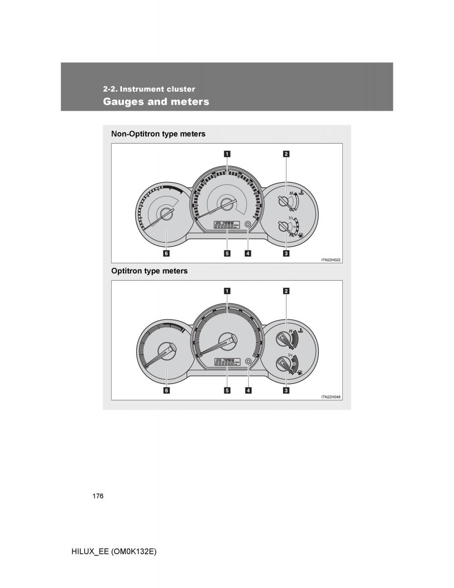 Toyota Hilux VII 7 owners manual / page 176