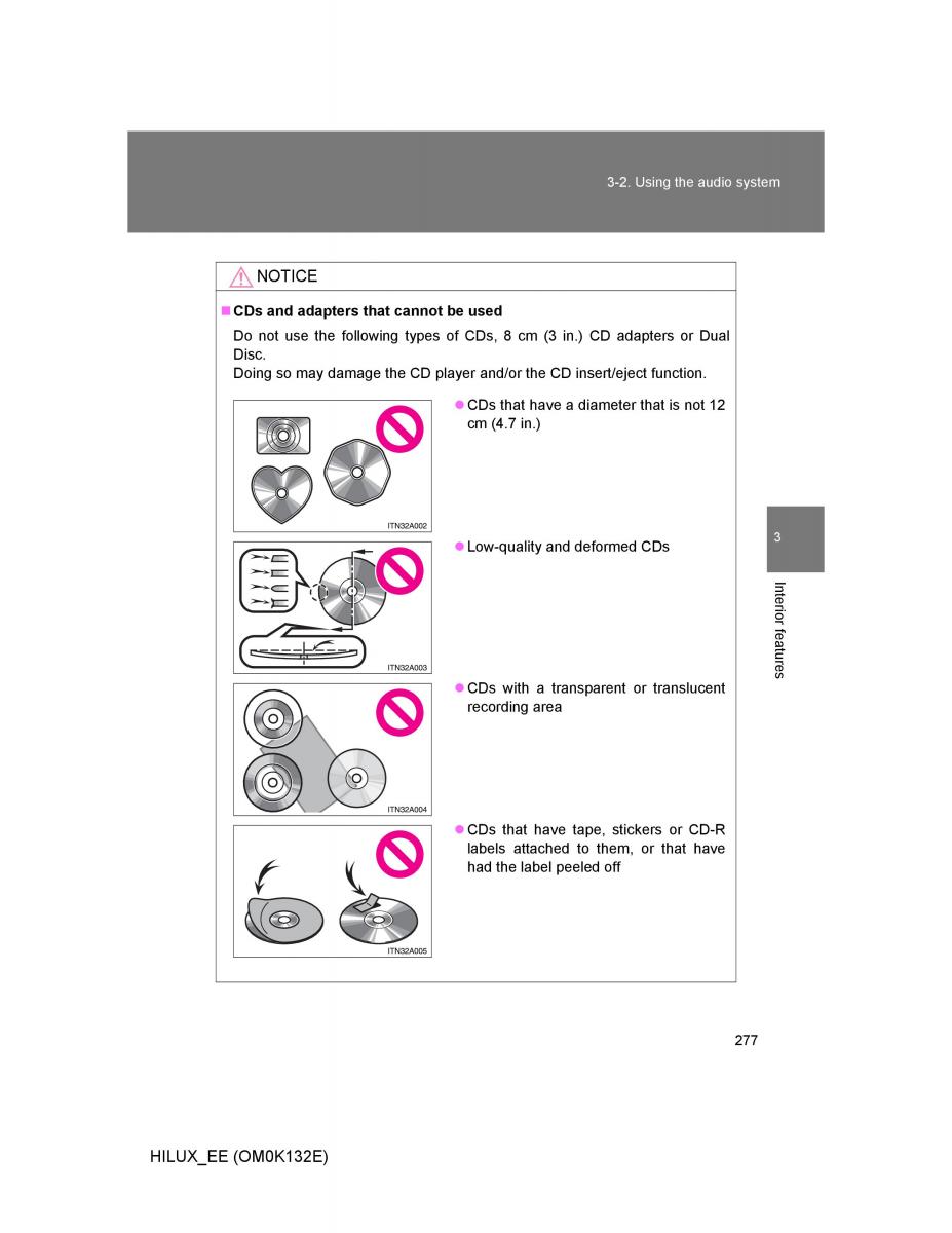 Toyota Hilux VII 7 owners manual / page 277