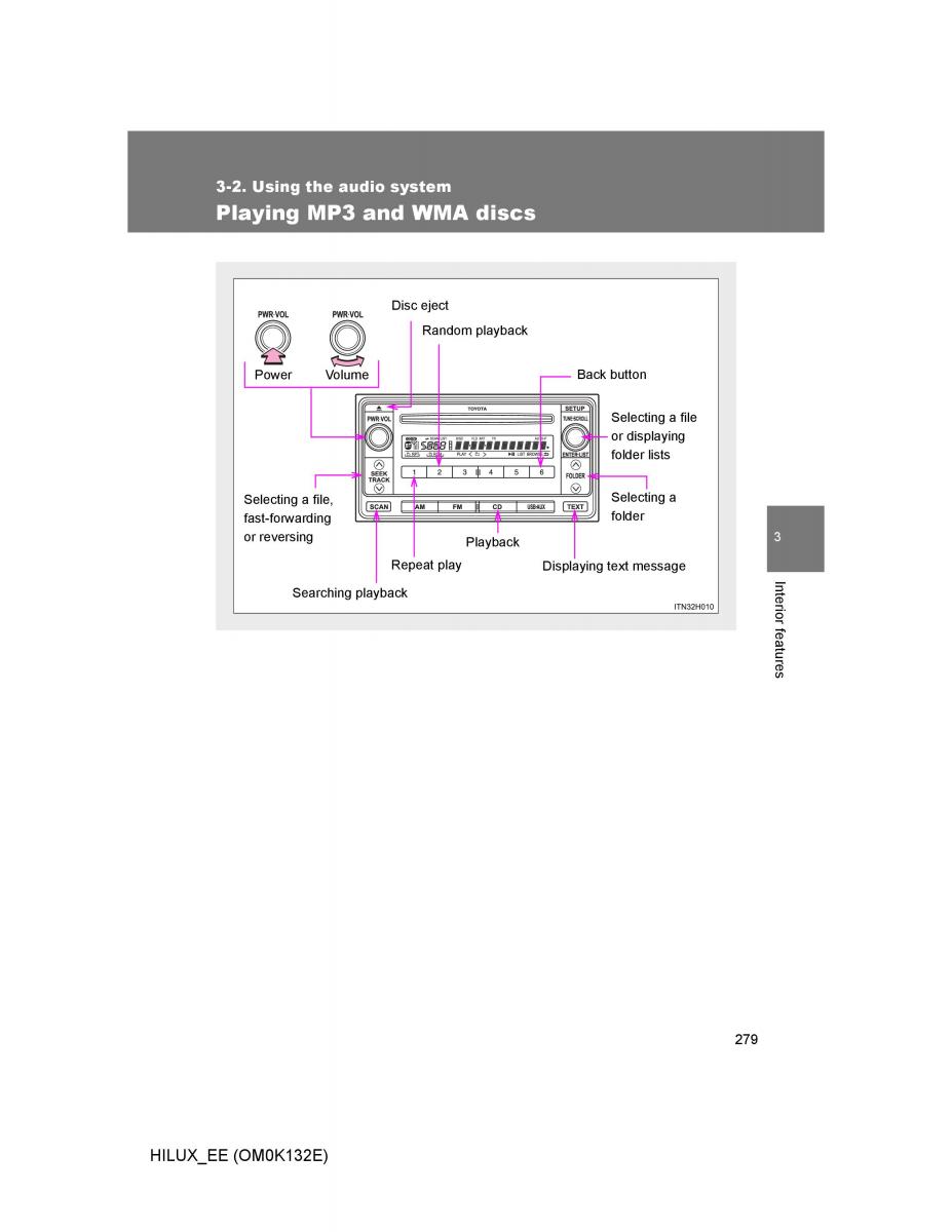 Toyota Hilux VII 7 owners manual / page 279