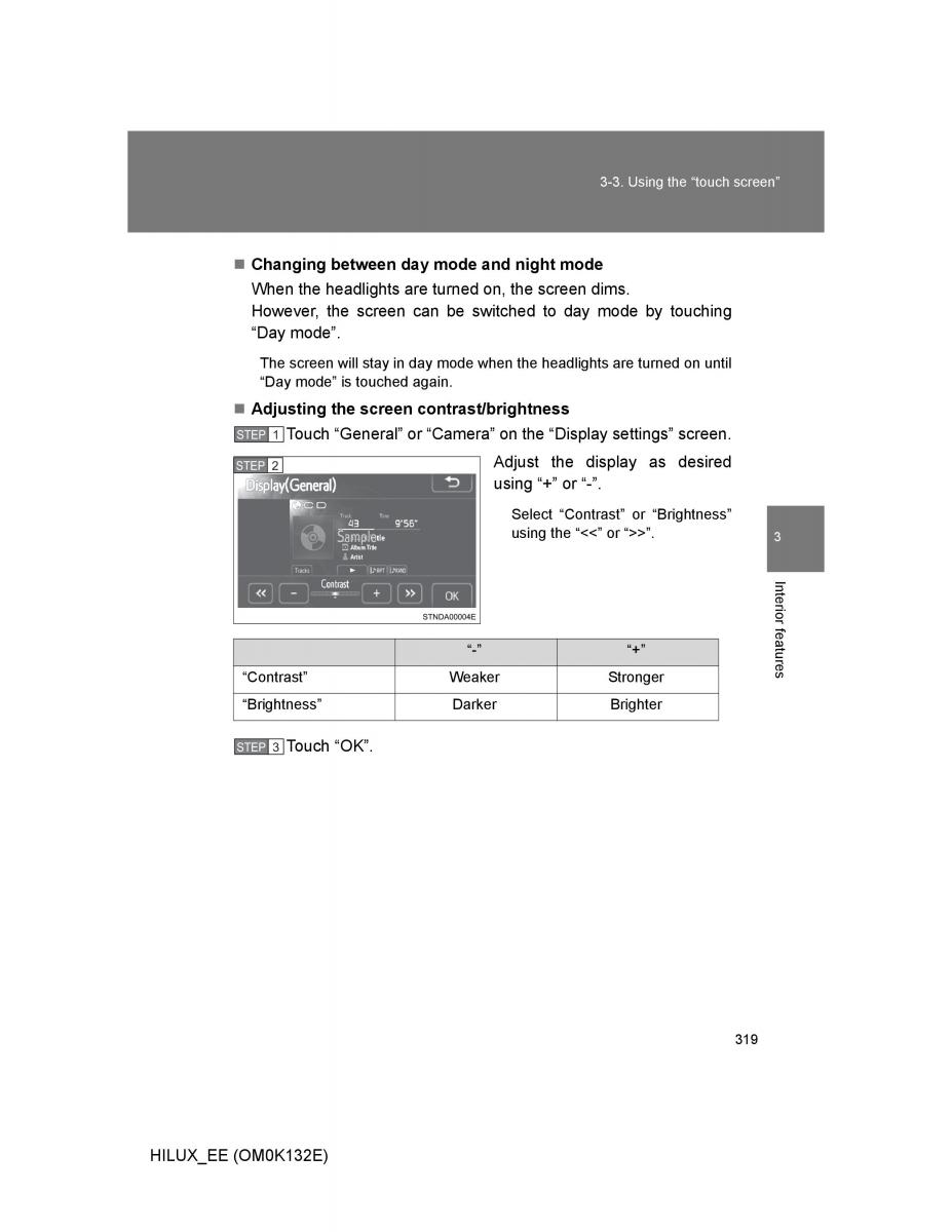 Toyota Hilux VII 7 owners manual / page 319