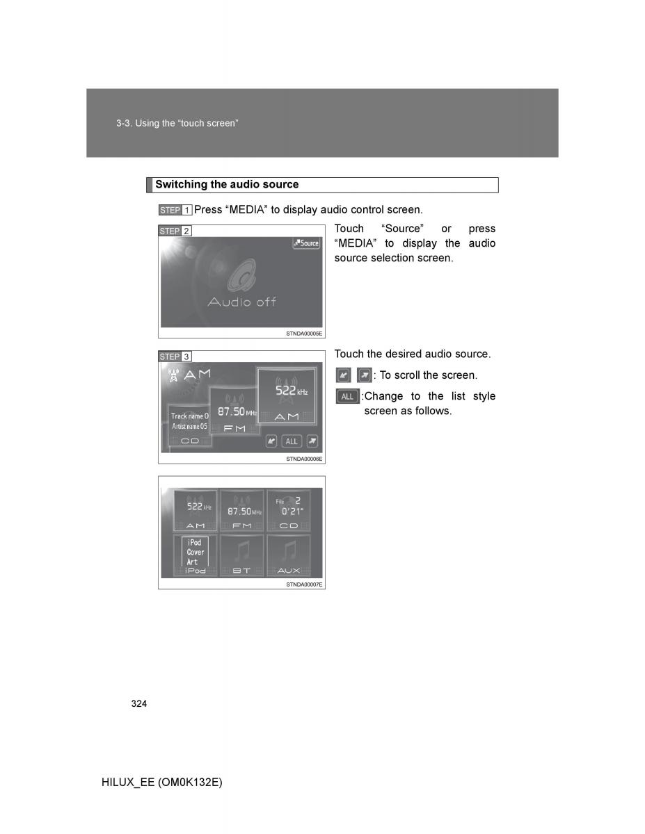 Toyota Hilux VII 7 owners manual / page 324