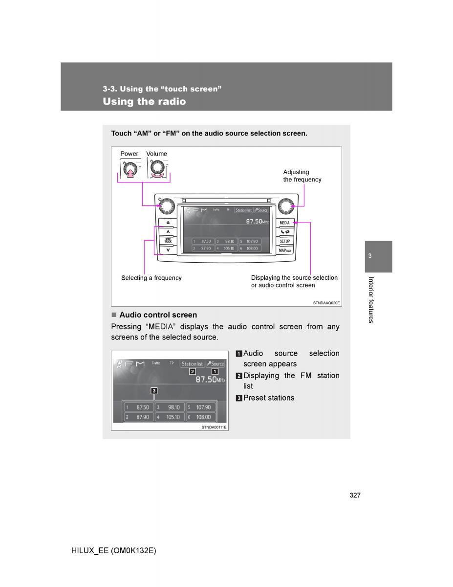 Toyota Hilux VII 7 owners manual / page 327