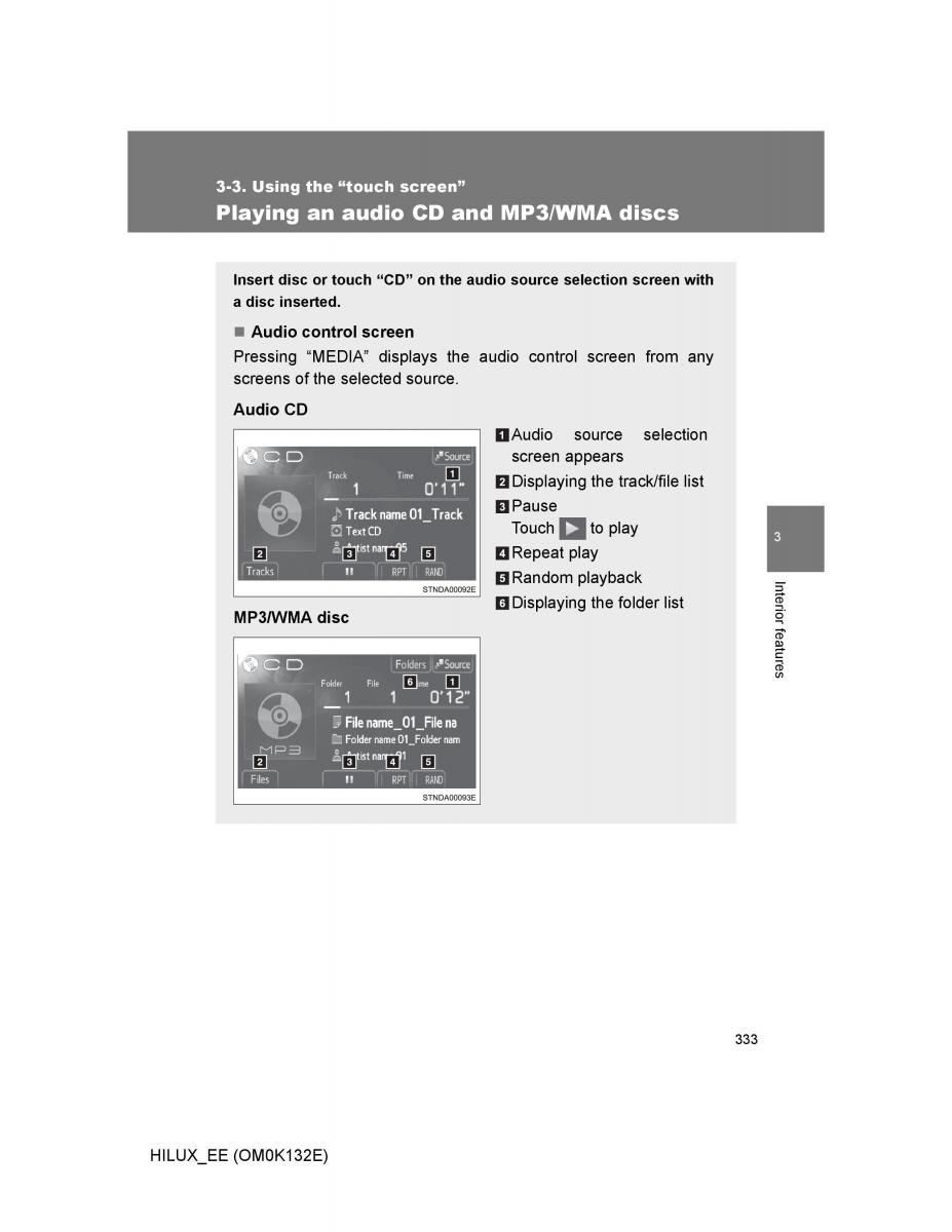 Toyota Hilux VII 7 owners manual / page 333