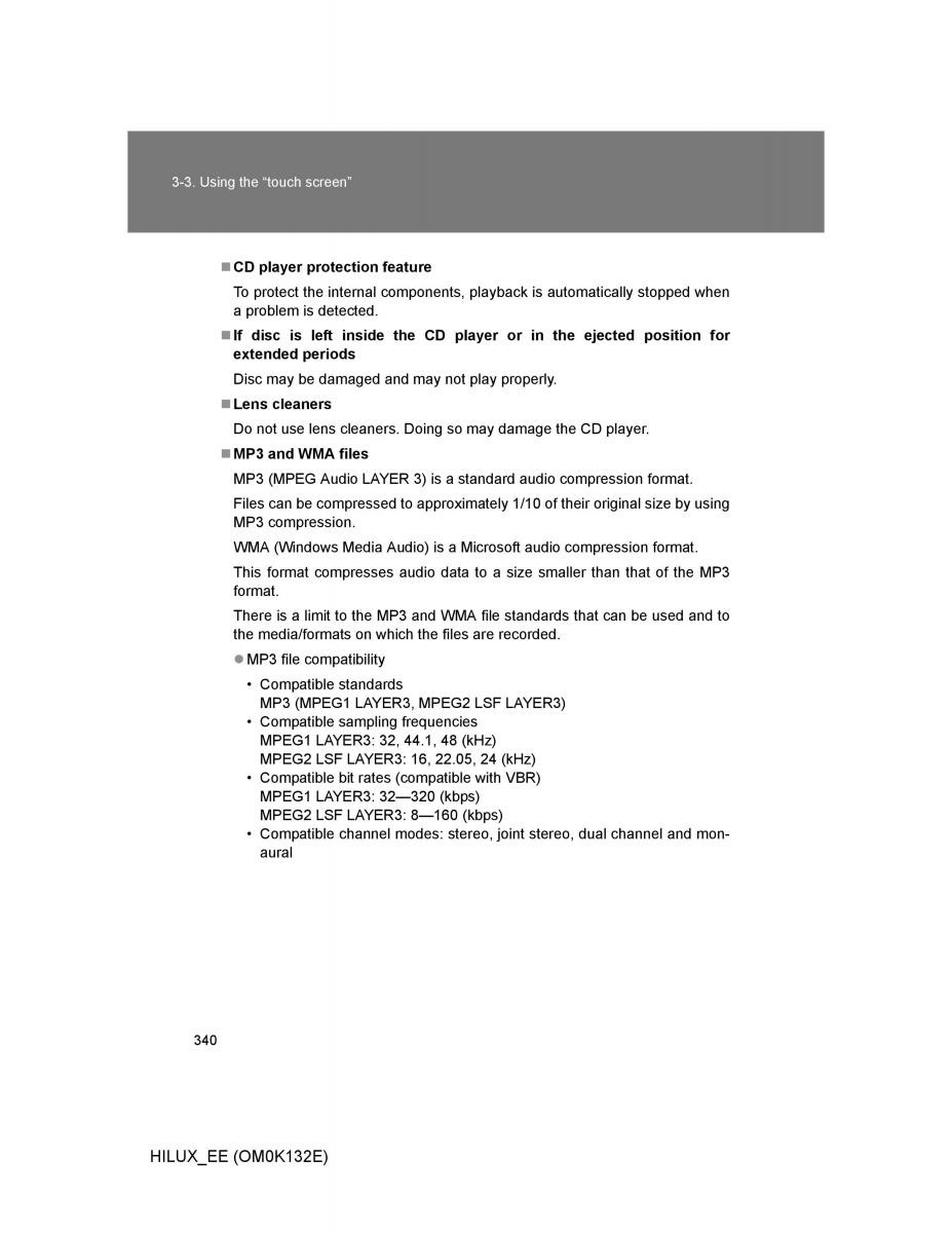 Toyota Hilux VII 7 owners manual / page 340