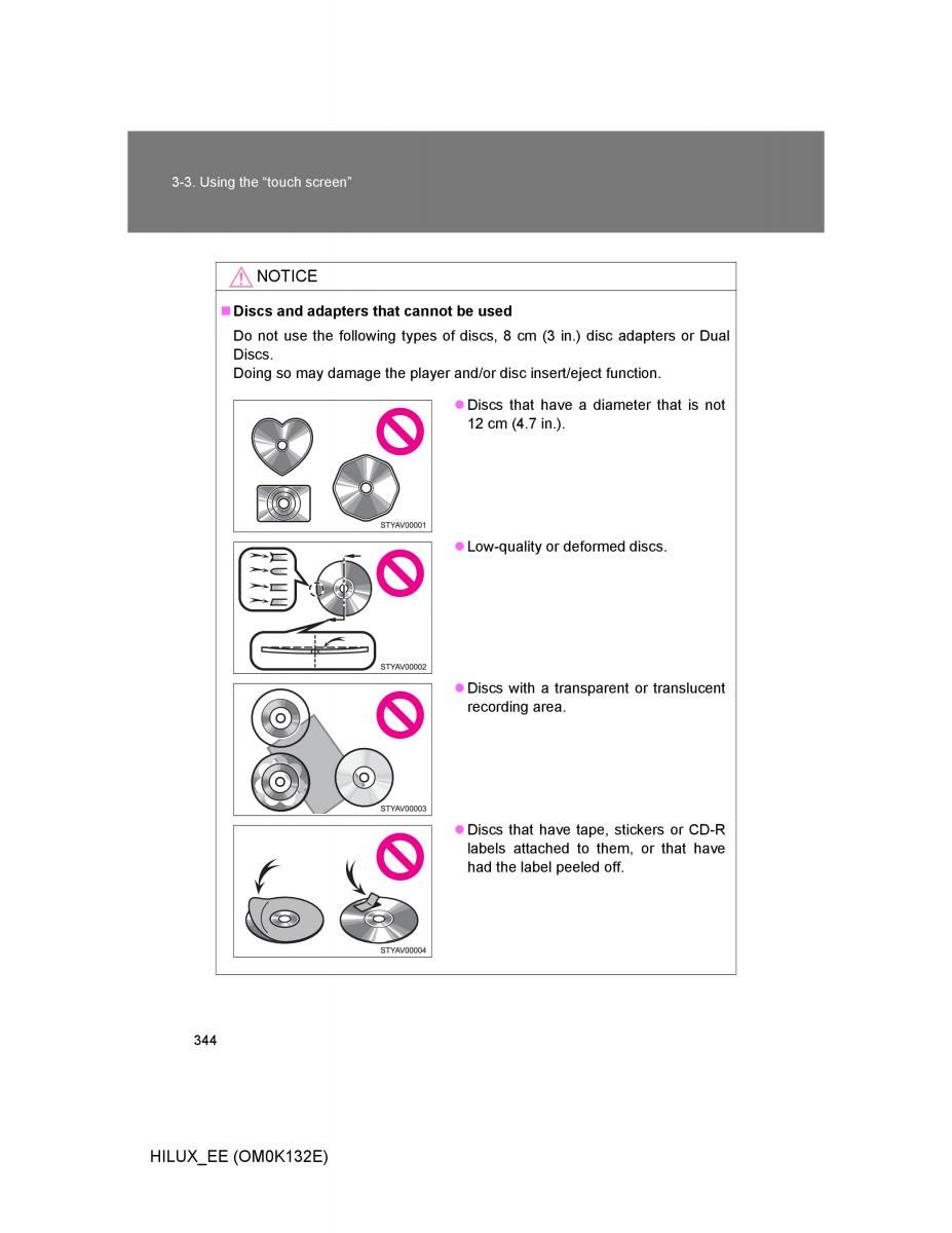 Toyota Hilux VII 7 owners manual / page 344