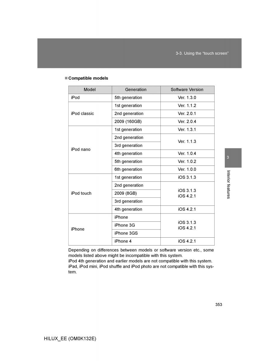 Toyota Hilux VII 7 owners manual / page 353