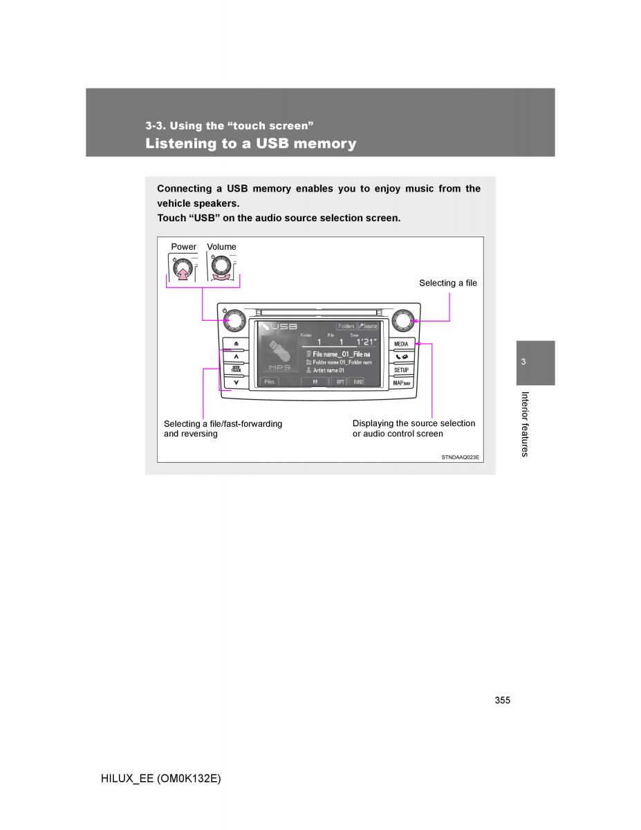 Toyota Hilux VII 7 owners manual / page 355