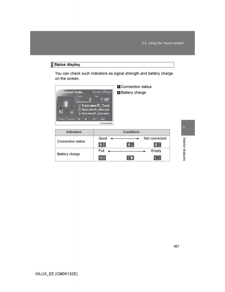 Toyota Hilux VII 7 owners manual / page 367