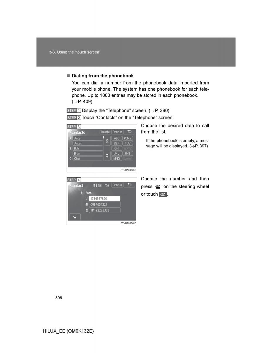 Toyota Hilux VII 7 owners manual / page 396