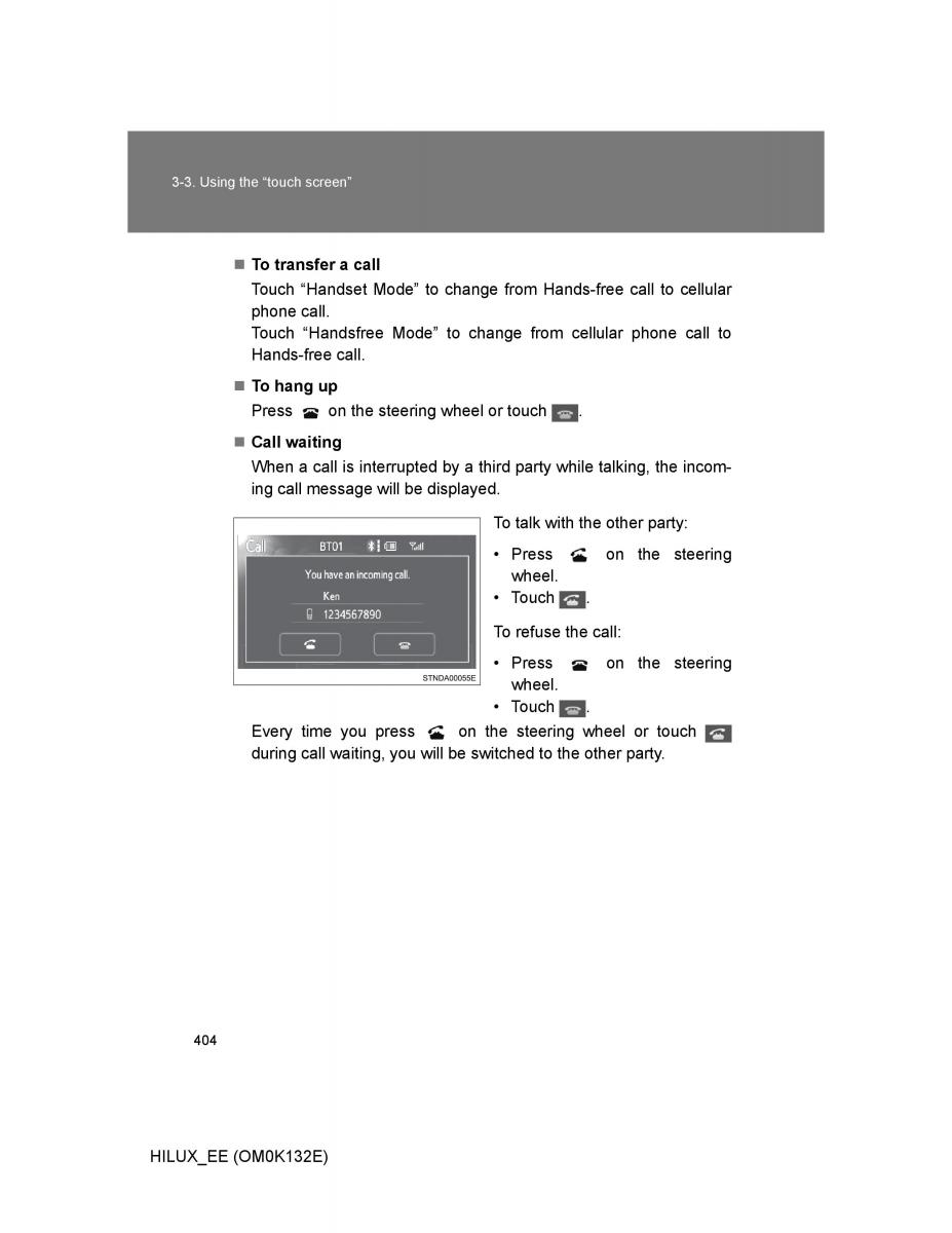 Toyota Hilux VII 7 owners manual / page 404