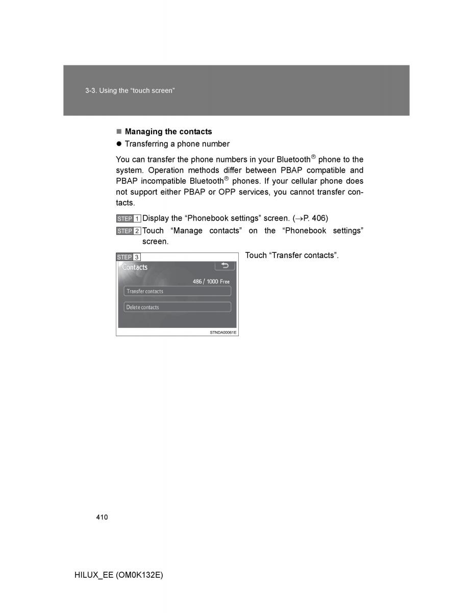 Toyota Hilux VII 7 owners manual / page 410