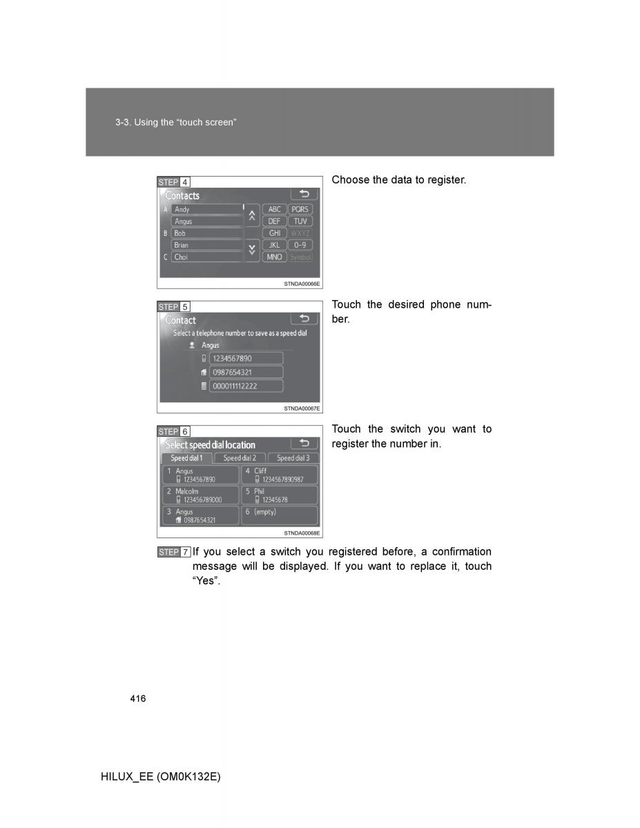 Toyota Hilux VII 7 owners manual / page 416