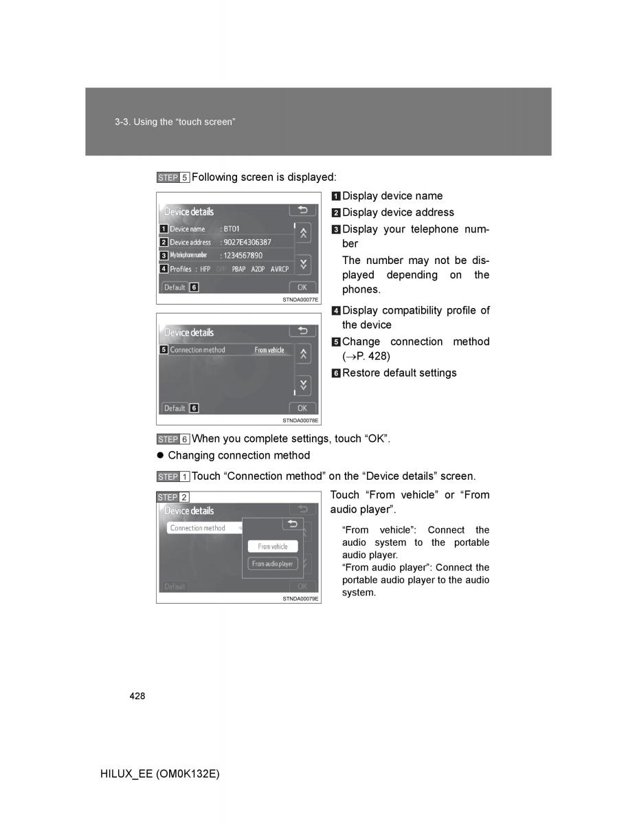 Toyota Hilux VII 7 owners manual / page 428