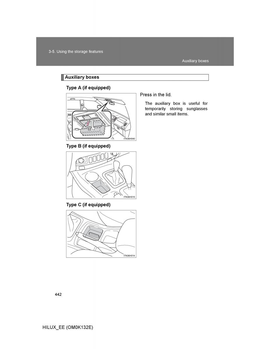 Toyota Hilux VII 7 owners manual / page 442