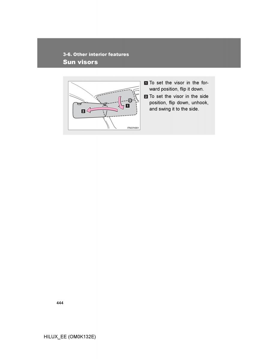 Toyota Hilux VII 7 owners manual / page 444