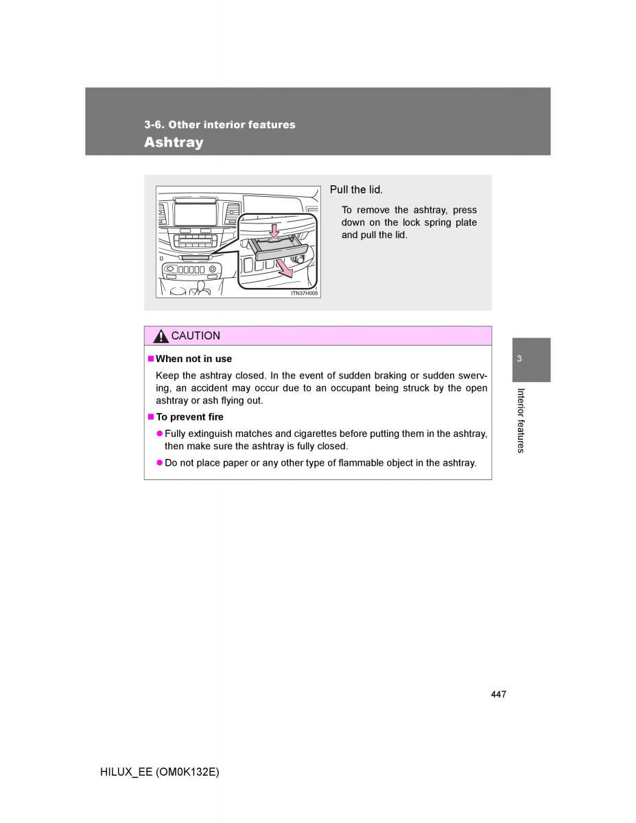 Toyota Hilux VII 7 owners manual / page 447