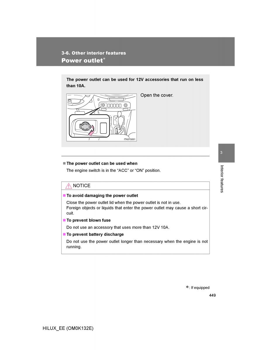 Toyota Hilux VII 7 owners manual / page 449