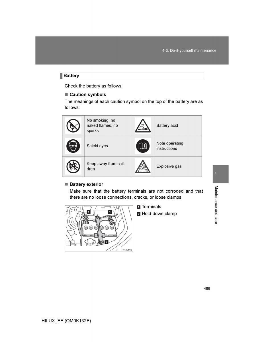 Toyota Hilux VII 7 owners manual / page 489