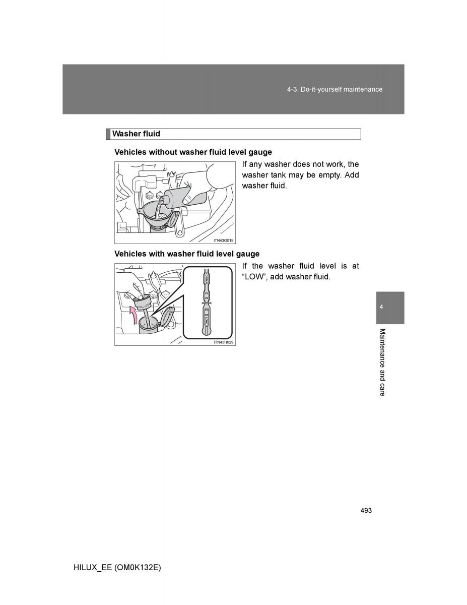 Toyota Hilux VII 7 owners manual / page 493