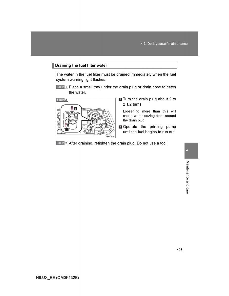 Toyota Hilux VII 7 owners manual / page 495