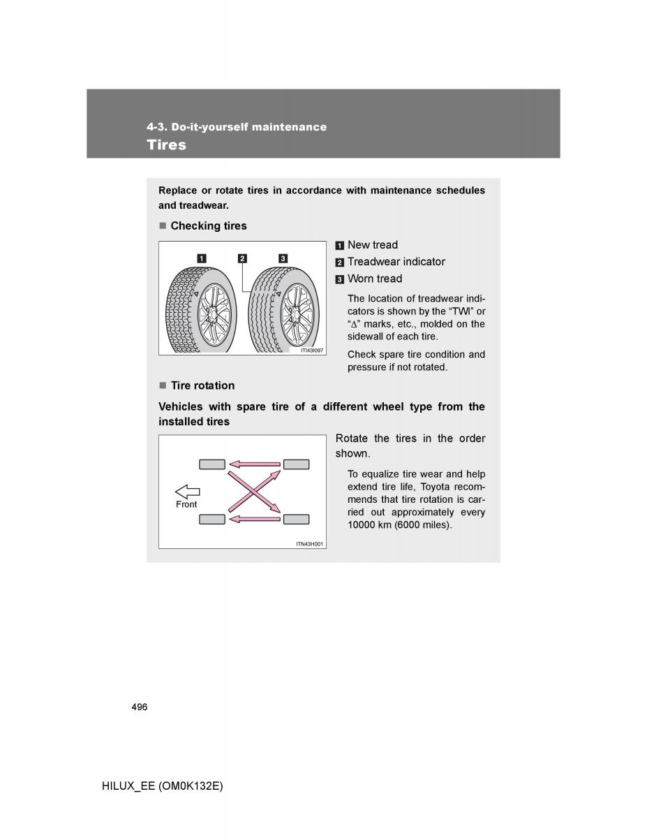 Toyota Hilux VII 7 owners manual / page 496