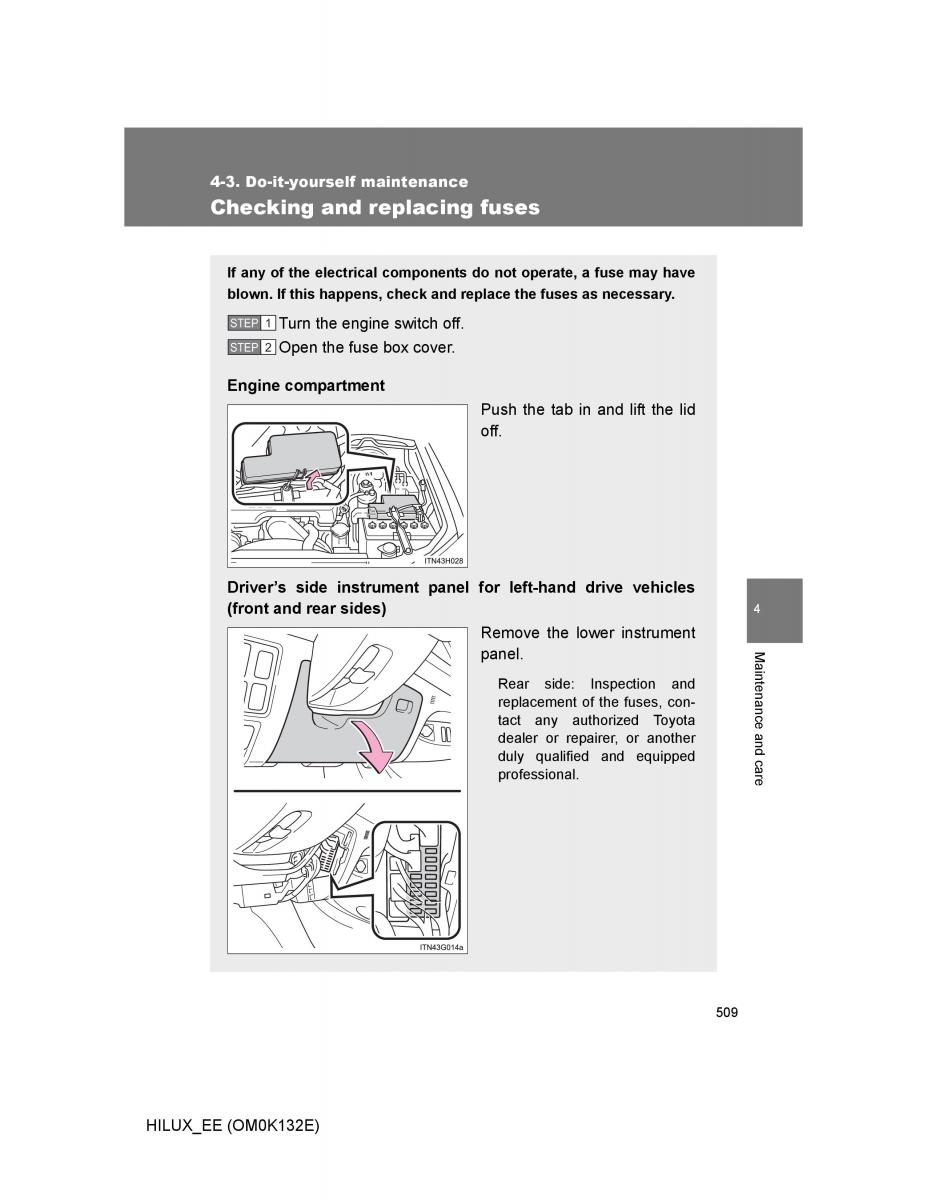 Toyota Hilux VII 7 owners manual / page 509