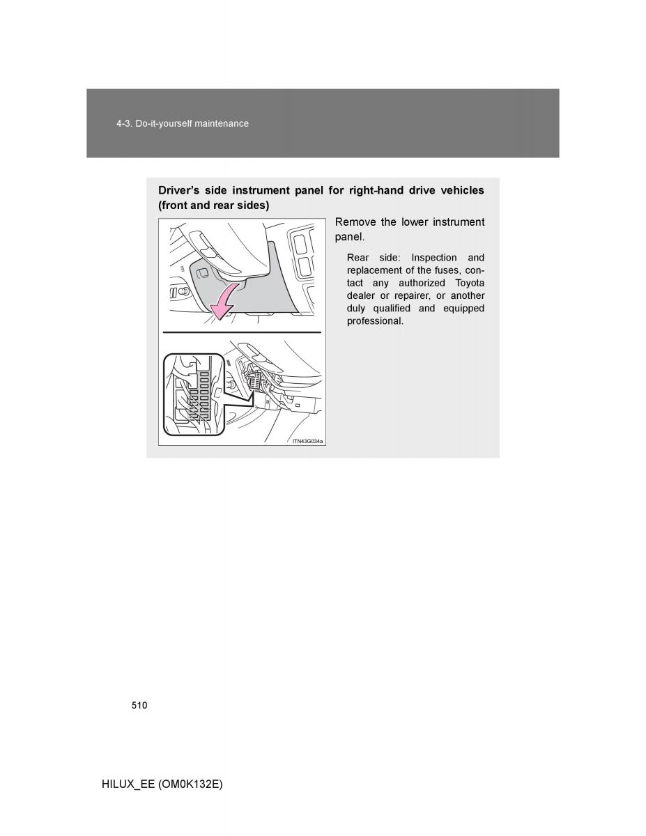 Toyota Hilux VII 7 owners manual / page 510