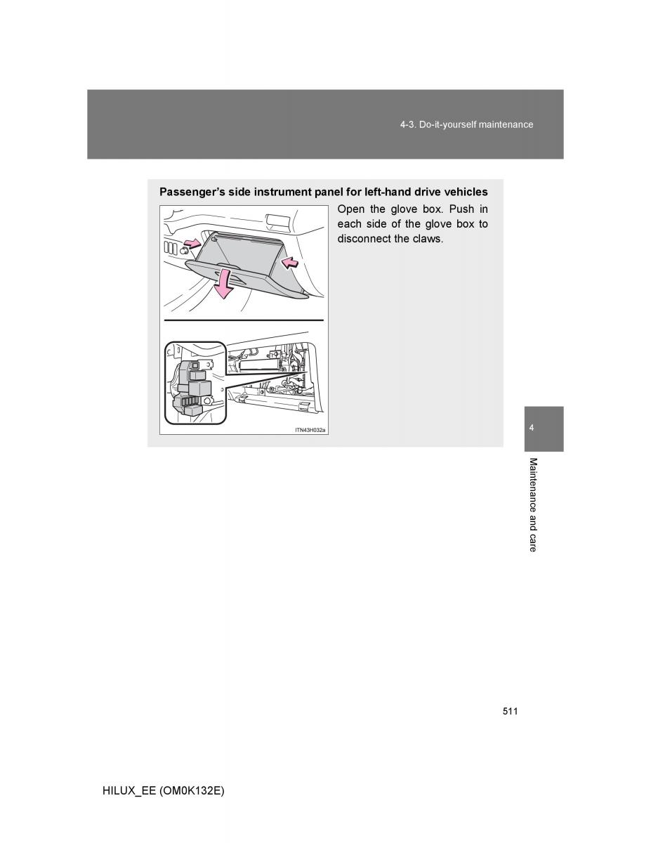 Toyota Hilux VII 7 owners manual / page 511