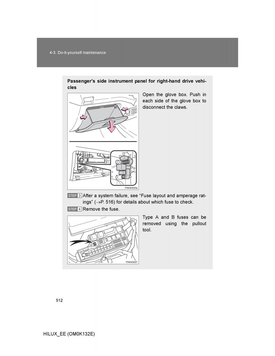 Toyota Hilux VII 7 owners manual / page 512