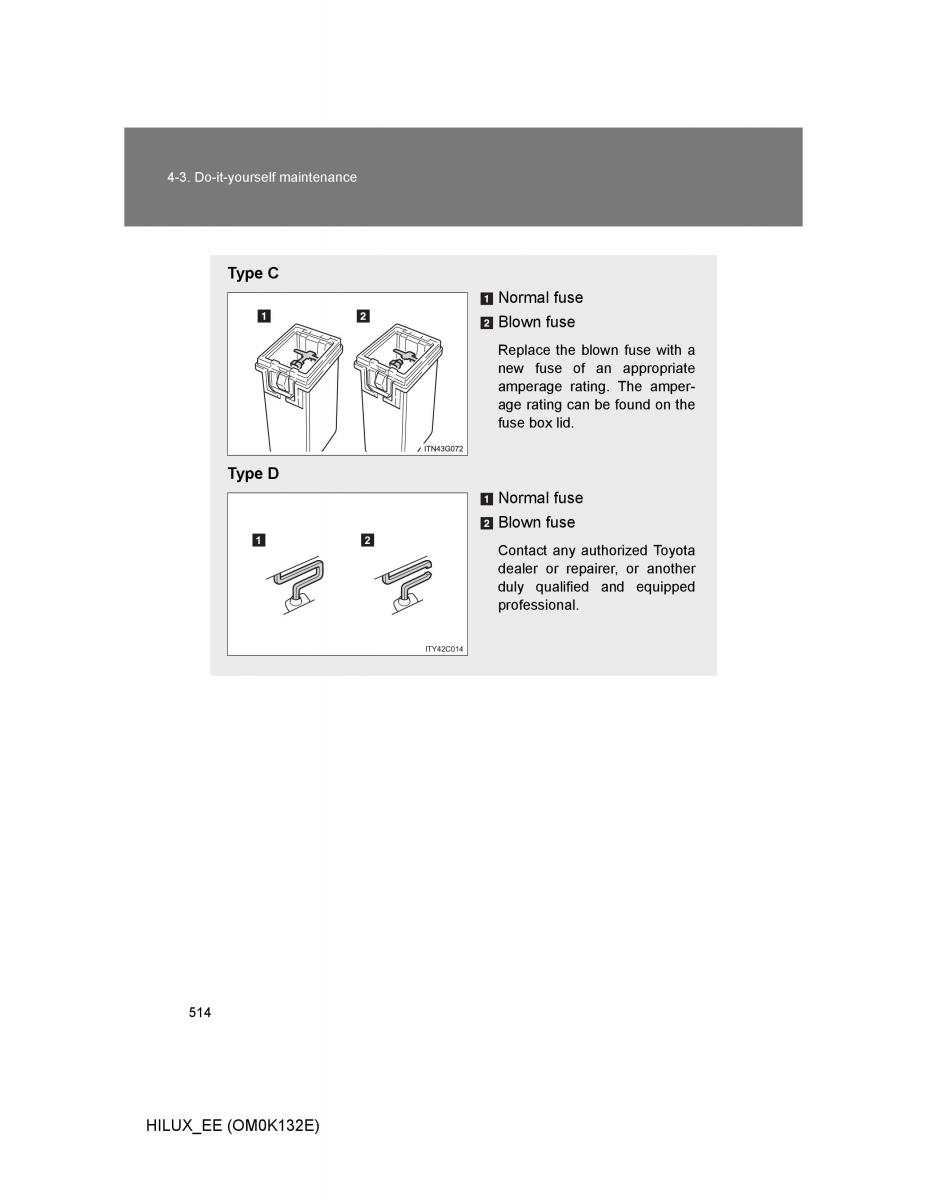 Toyota Hilux VII 7 owners manual / page 514