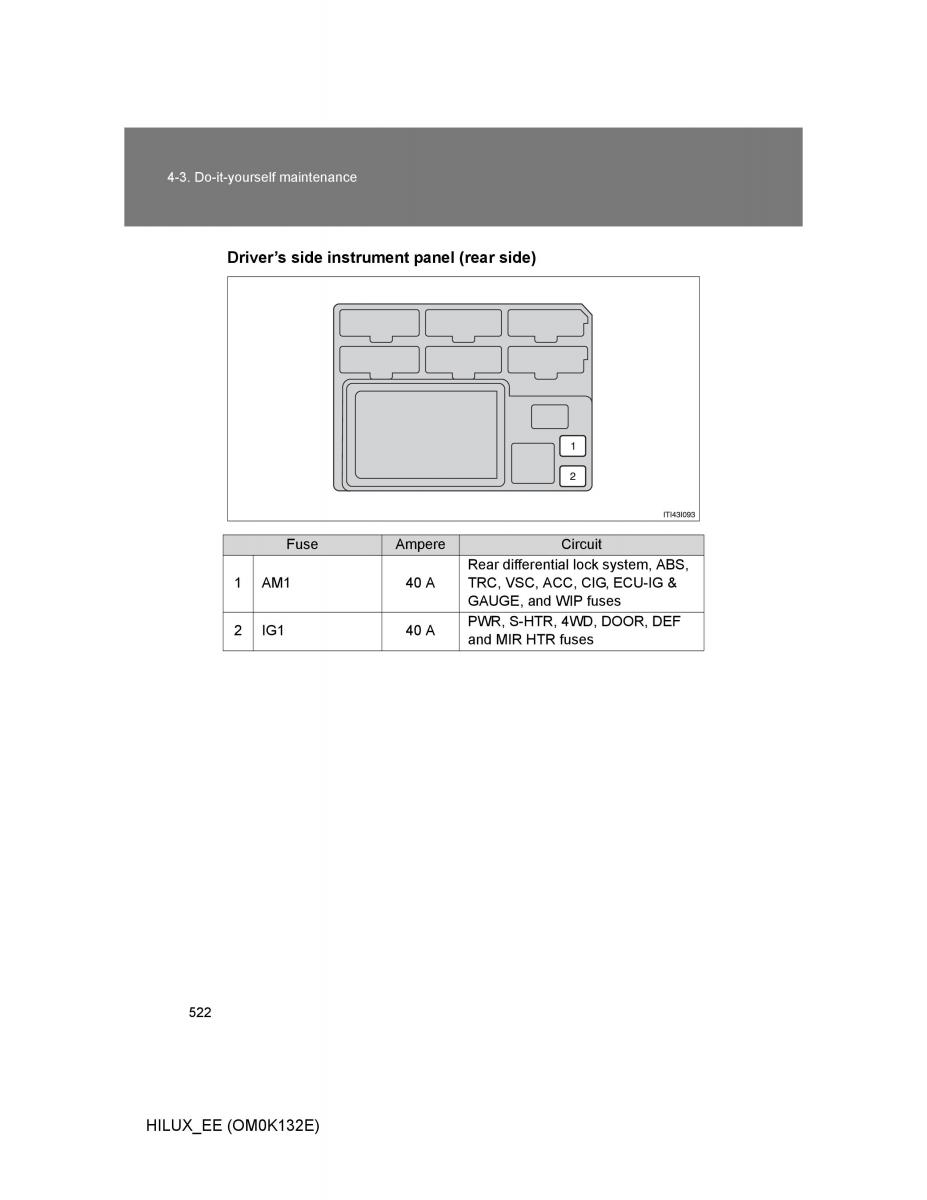 Toyota Hilux VII 7 owners manual / page 522