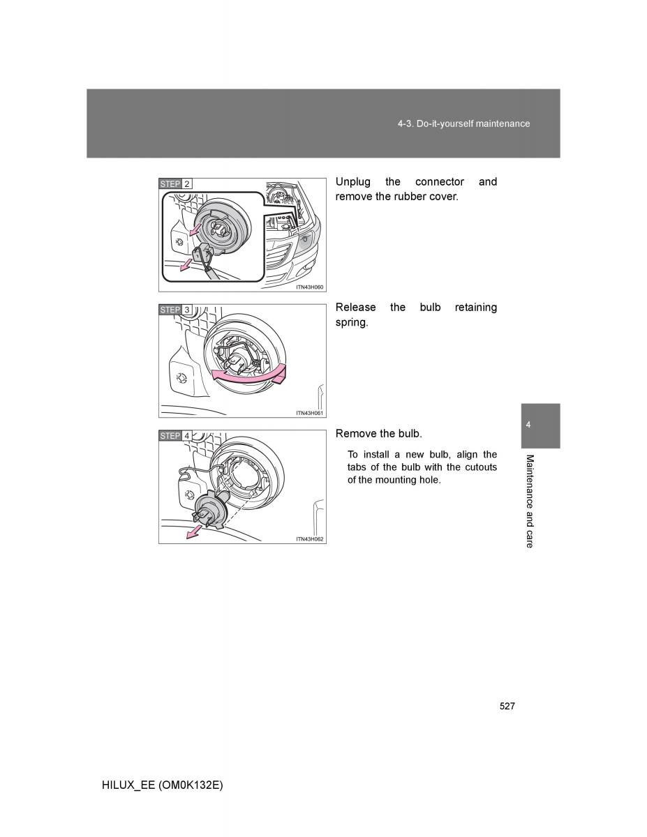 Toyota Hilux VII 7 owners manual / page 527