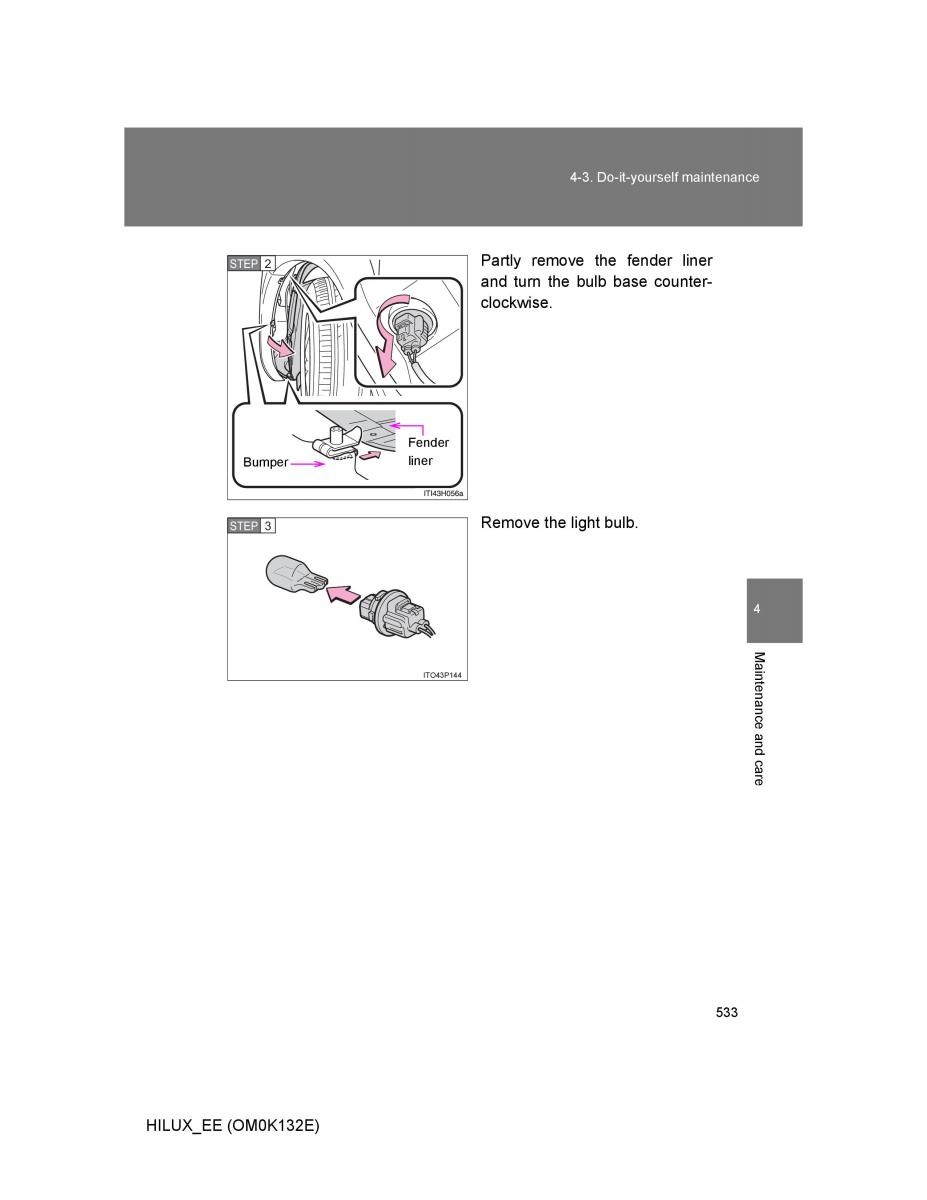 Toyota Hilux VII 7 owners manual / page 533