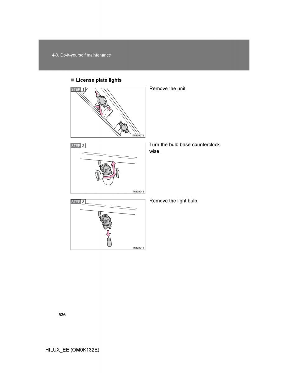 Toyota Hilux VII 7 owners manual / page 536