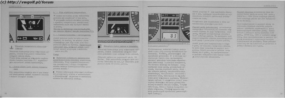 VW Golf II 2 MK2 instrukcja obslugi / page 17